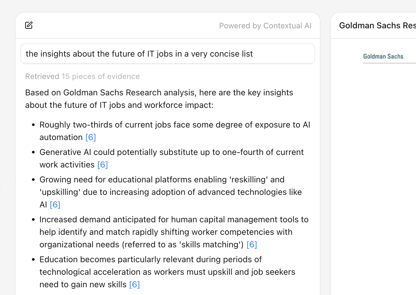 Retrieval list styling example